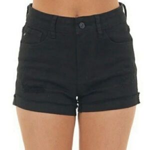 KANCAN DISTRESSED CUFFED SHORTS